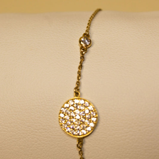 PULSO CIRCULO BRILLANTE ORO 10K