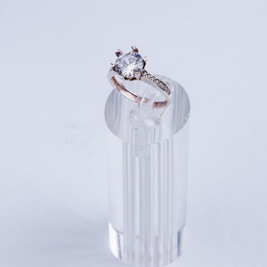 ANILLO SOLITARIO PLATA
