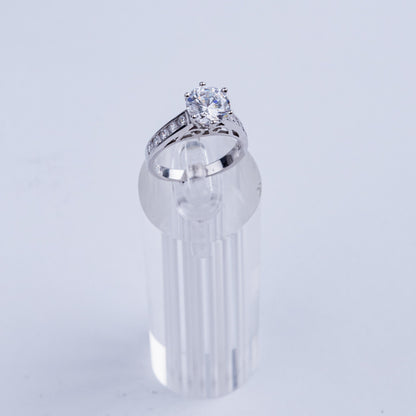 ANILLO SOLITARIO PLATA