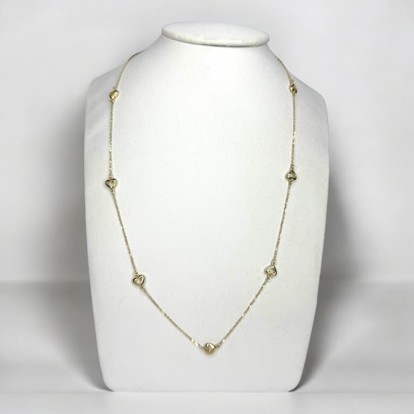 Gargantilla Corazones 14k