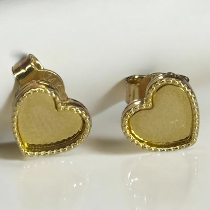 Broquel corazón 14k