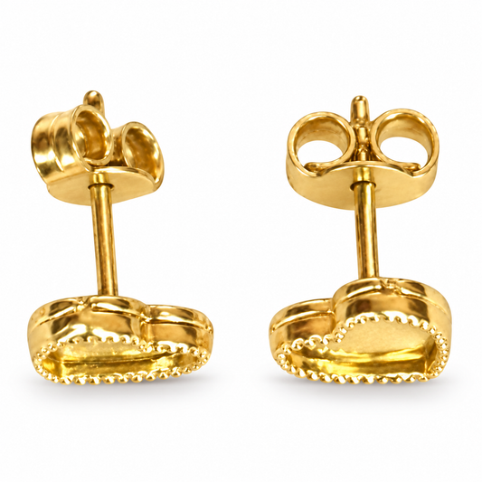 Broquel corazón 14k