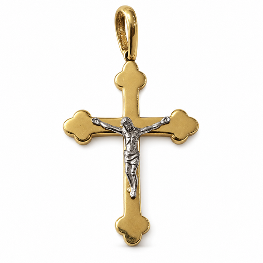CRUZ CON CRISTO ORO 14k