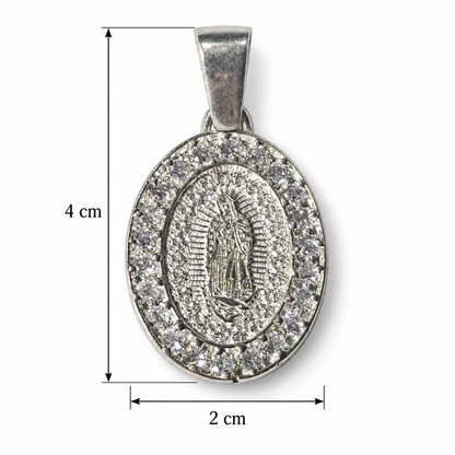 MEDALLA VIRGEN PLATA .925