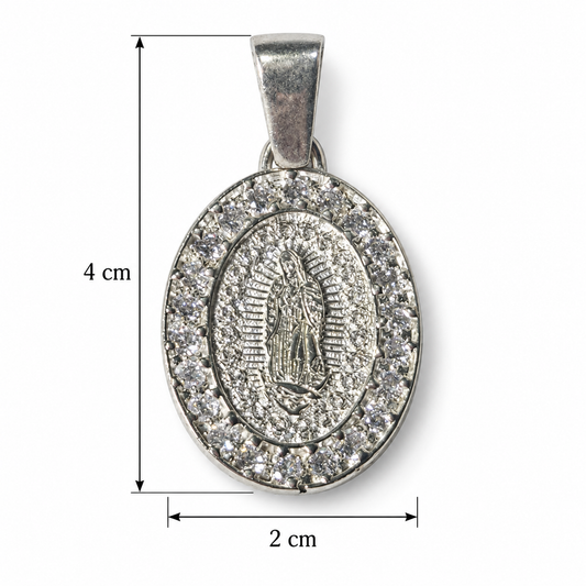MEDALLA VIRGEN PLATA .925