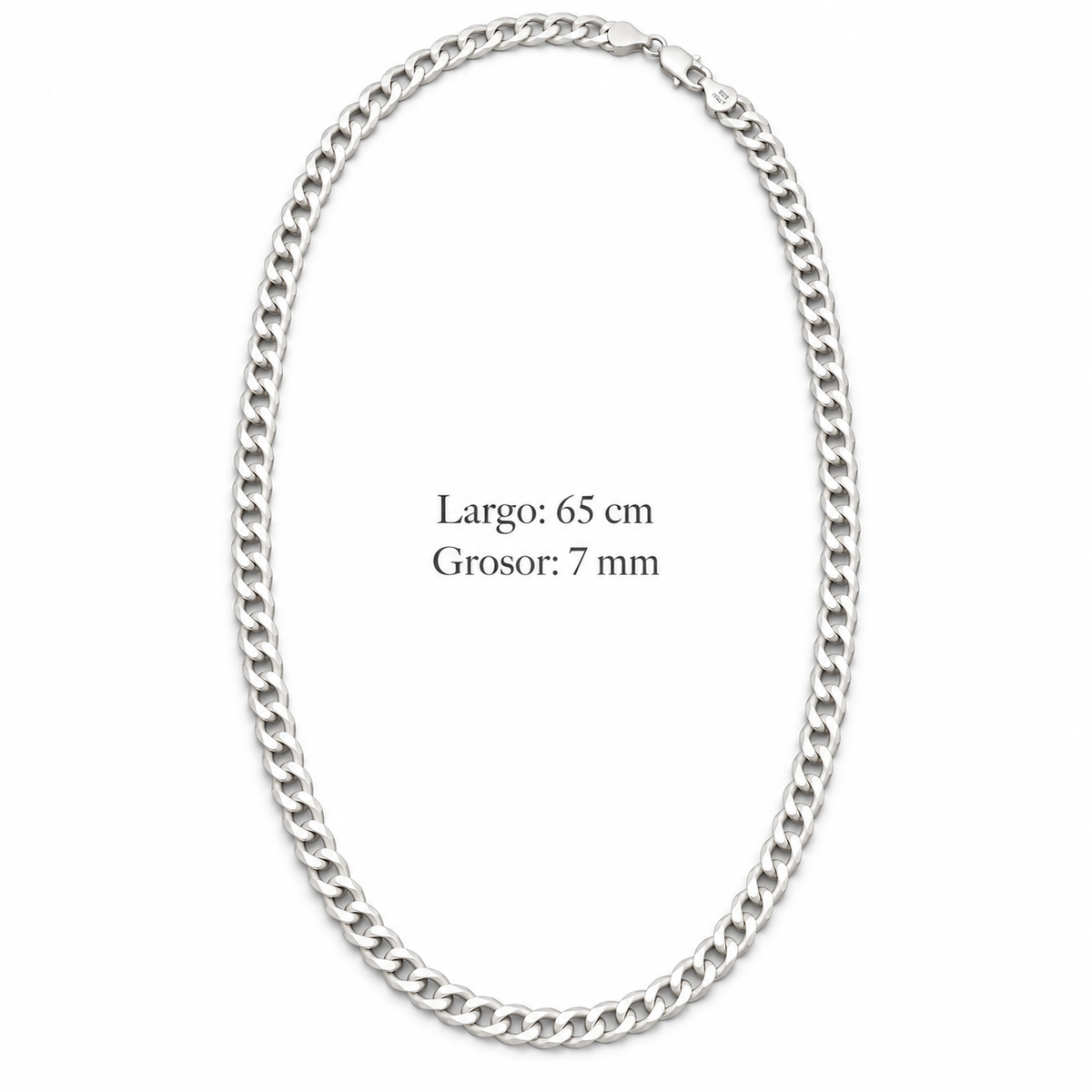CADENA CUBANA PLATA .925