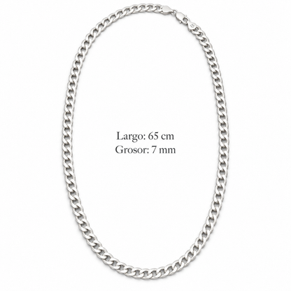 CADENA CUBANA PLATA .925