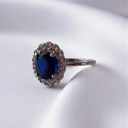 ANILLO DE PLATA .925 ZAFIRO