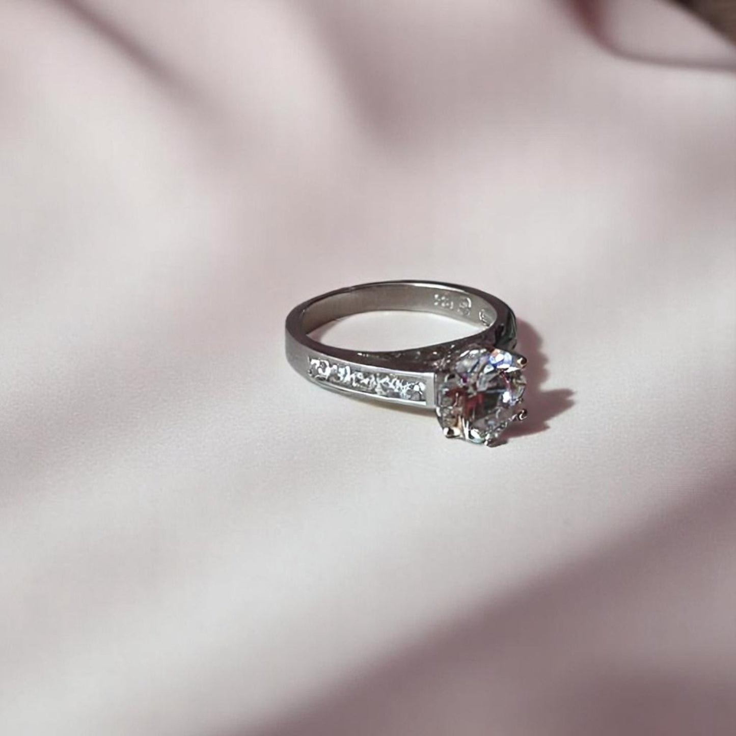 ANILLO SOLITARIO PLATA