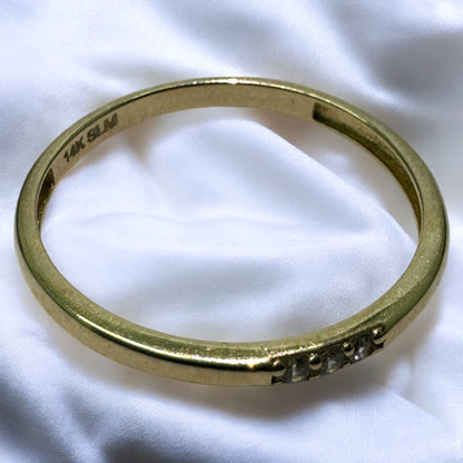 ANILLO DAMA 3 ZIRCONIAS 14K