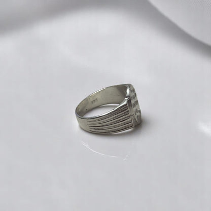ANILLO MESA OVAL LISA C/P HUNDIDA