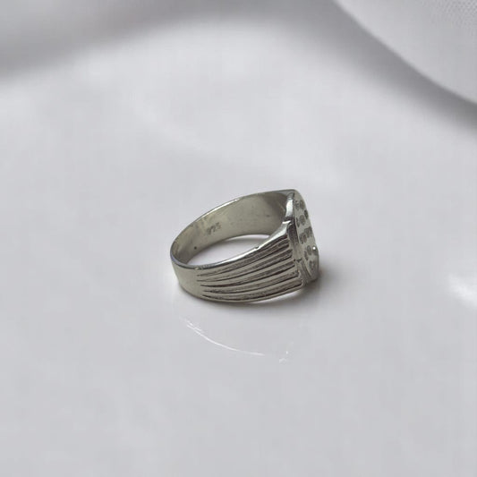 ANILLO MESA OVAL LISA C/P HUNDIDA