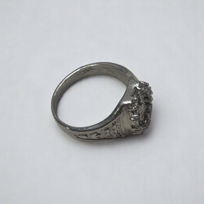 ANILLO CABALLO C/P GRABADO A LOS COSTADOS